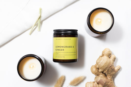 Lemongrass & Ginger Natural Wax Scented Candle