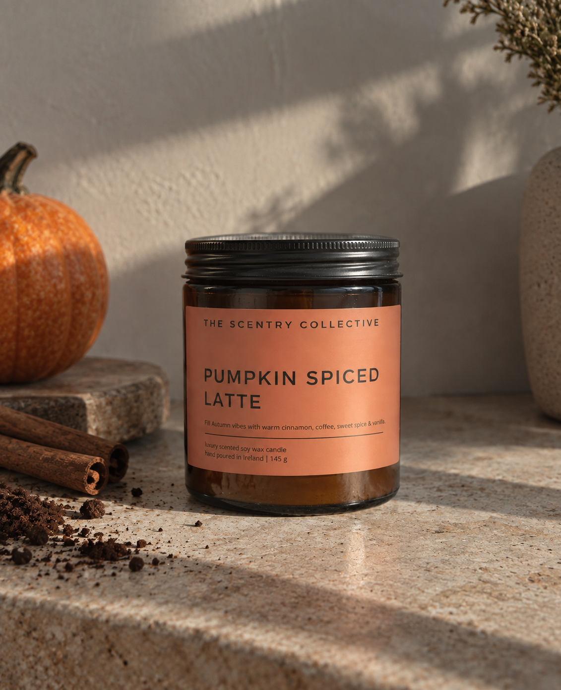 Pumpkin Spiced Latte Natural Wax Scented Candle