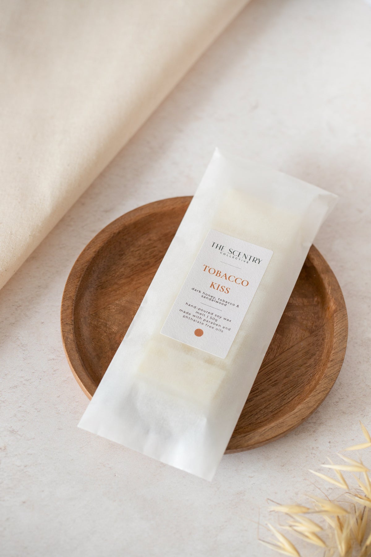 Dark Honey and Tobacco Natural Soy Wax Melt Paraben and Phthalate Free