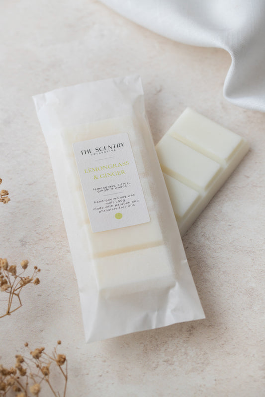 Lemongrass and Ginger Natural Soy Wax Melt Paraben and Phthalate Free