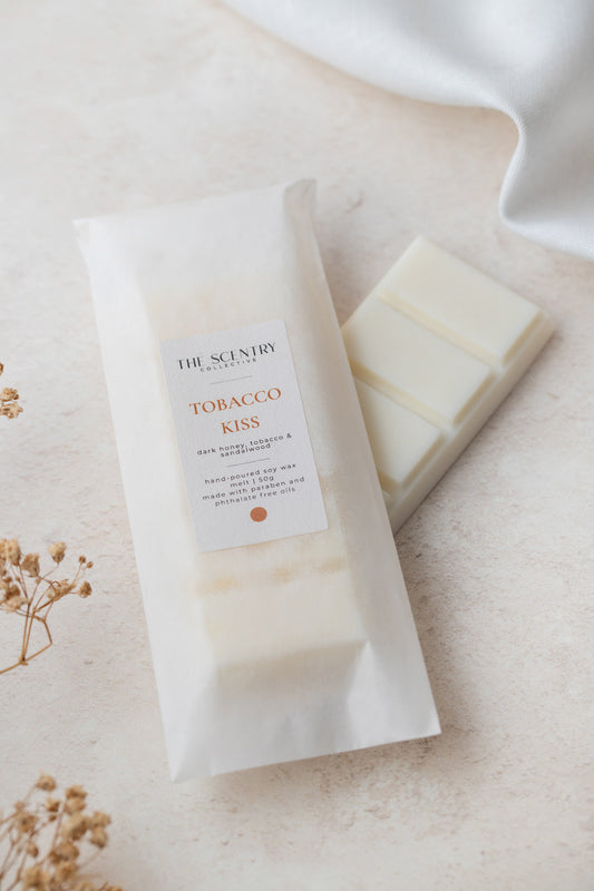 Dark Honey and Tobacco Natural Soy Wax Melt Paraben and Phthalate Free